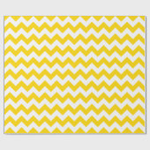 Golden Yellow and White Large Chevron Cadeaupapier (Vlak)
