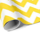 Golden Yellow and White Large Chevron Cadeaupapier (Rol Hoek)