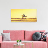 Golden Yellow Antiek Airplane Wingspan Canvas Afdruk (Insitu (Woonkamer))