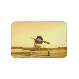 Golden Yellow Antiek vliegtuig Badmat