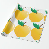 Golden Yellow Apple Cadeaupapier (Uitgerold)