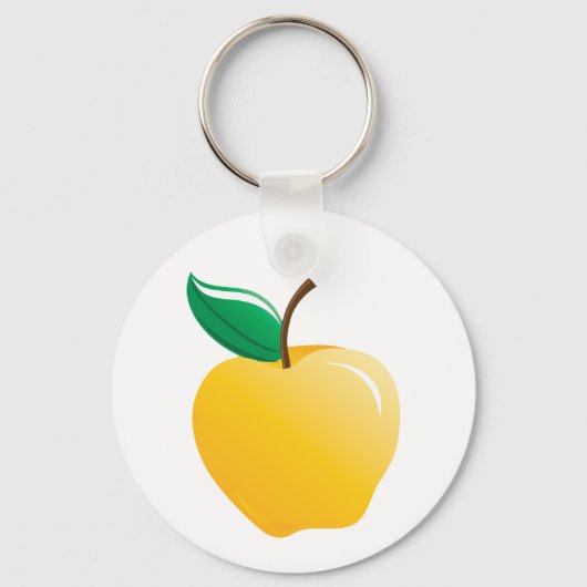 Golden Yellow Apple Sleutelhanger (Voorkant)