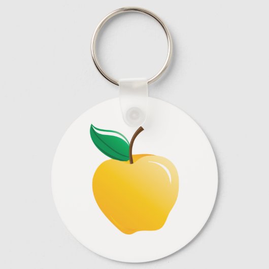 Golden Yellow Apple Sleutelhanger (Achterkant)