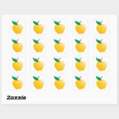 Golden Yellow Apple Vierkante Sticker (Vel)