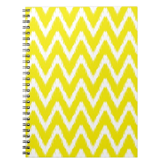Golden Yellow Asian Moods Ikat Chevrons Notitieboek (Voorkant)