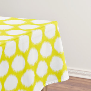 Golden Yellow Asian Moods Ikat Stippen Tafelkleed