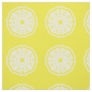 Golden Yellow Asian Moods Mandalla ~ klein patroon Stof