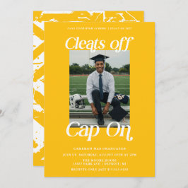 Golden Yellow Athlete Afstuderen verwijdert Pet op Kaart