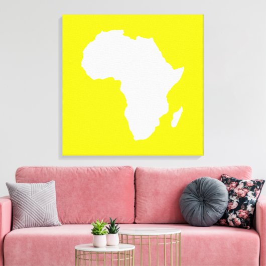 Golden Yellow Audacious Africa Canvas Afdruk (Insitu (Woonkamer))