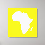 Golden Yellow Audacious Africa Canvas Afdruk<br><div class="desc">De Afrika-kaart is wit en contrasterend in het Safari-palet van Emporio Moffa,  geïnspireerd door de gewaagde avontuurlijkheid en wildernis van het continent.</div>