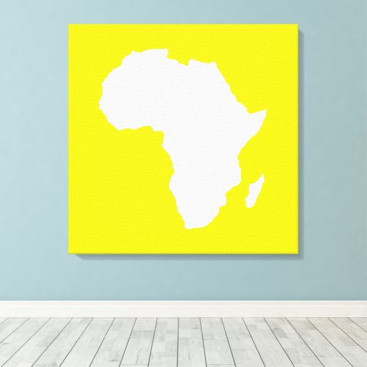 Golden Yellow Audacious Africa Canvas Afdruk (Insitu (Houten vloer))