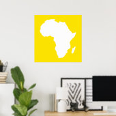 Golden Yellow Audacious Africa Poster (Thuiskantoor)