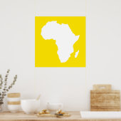 Golden Yellow Audacious Africa Poster (Keuken)