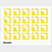 Golden Yellow Audacious Africa Vierkante Sticker (Vel)
