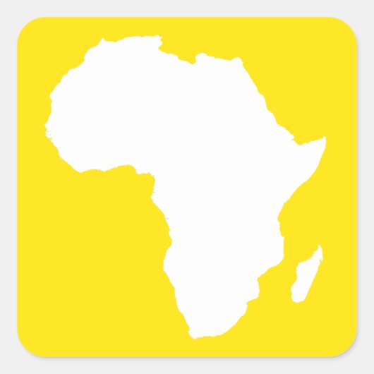Golden Yellow Audacious Africa Vierkante Sticker (Voorkant)