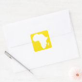 Golden Yellow Audacious Africa Vierkante Sticker (Envelop)