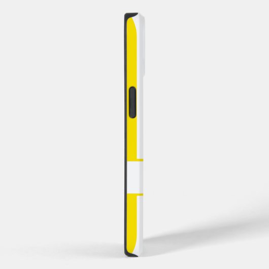 Golden Yellow Autumnal Stripes met monogram Case-Mate iPhone Case (Achterkant / Rechts)