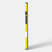 Golden Yellow Autumnal Stripes met monogram Case-Mate iPhone Case (Achterkant / Links)