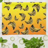 Golden Yellow Banana Pattern, Theedoek (Gevouwen)