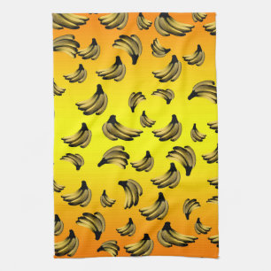 Golden Yellow Banana Pattern, Theedoek