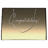 Golden yellow beige ombre gradient groot cadeauzakje (Voorkant)