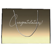 Golden yellow beige ombre gradient groot cadeauzakje (Achterkant)