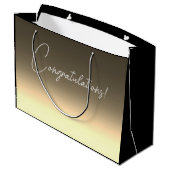 Golden yellow beige ombre gradient groot cadeauzakje (Achterkant Gekanteld)