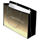 Golden yellow beige ombre gradient groot cadeauzakje (Voorkant Gekanteld)