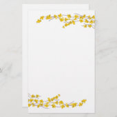 Golden Yellow Blossom Briefpapier (Voorkant / Achterkant)