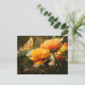 Golden Yellow Butterfly Briefkaart (Staand voorkant)