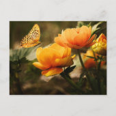 Golden Yellow Butterfly Briefkaart (Voorkant)