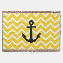 Golden Yellow Chevron Anchor