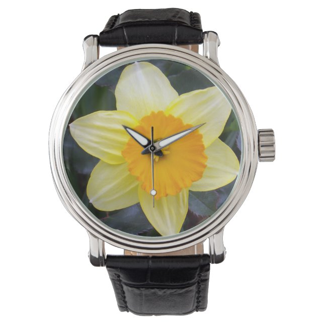 Golden Yellow Daffodil Horloge (Voorkant)