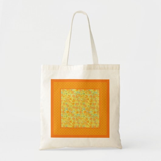 Golden Yellow Daffodils en Polka Dots Tote Bag (Voorkant)