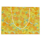 Golden Yellow Daffodils Large Gift Bag Groot Cadeauzakje (Achterkant)
