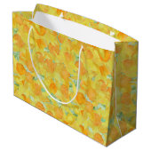 Golden Yellow Daffodils Large Gift Bag Groot Cadeauzakje (Achterkant Gekanteld)