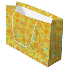 Golden Yellow Daffodils Large Gift Bag Groot Cadeauzakje