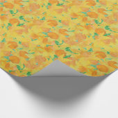 Golden Yellow Daffodils op groene achtergrond Cadeaupapier (Hoek)