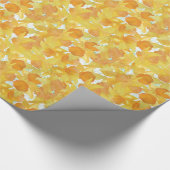 Golden Yellow Daffodils op witte achtergrond Cadeaupapier (Hoek)