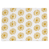 Golden Yellow Daisies Print, Daisy Floral Pattern Groot Cadeauzakje (Voorkant)