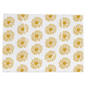 Golden Yellow Daisies Print, Daisy Floral Pattern Groot Cadeauzakje (Achterkant)