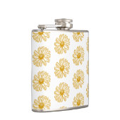 Golden Yellow Daisies Print, Daisy Floral Pattern Heupfles (Rechts)