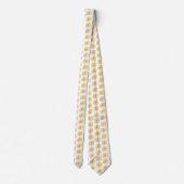 Golden Yellow Daisies Print, Daisy Floral Pattern Stropdas (Achterkant)