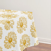Golden Yellow Daisies Print, Daisy Floral Pattern Tafelkleed (Voorbeeld)