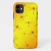 Golden Yellow Dragonfly Pattern; Case-Mate iPhone Case (Achterkant)
