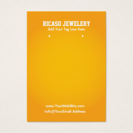 Golden Yellow Earring Background Visitekaartjes