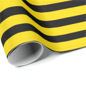 Golden Yellow en Black Stripes Cadeaupapier (Rol Hoek)
