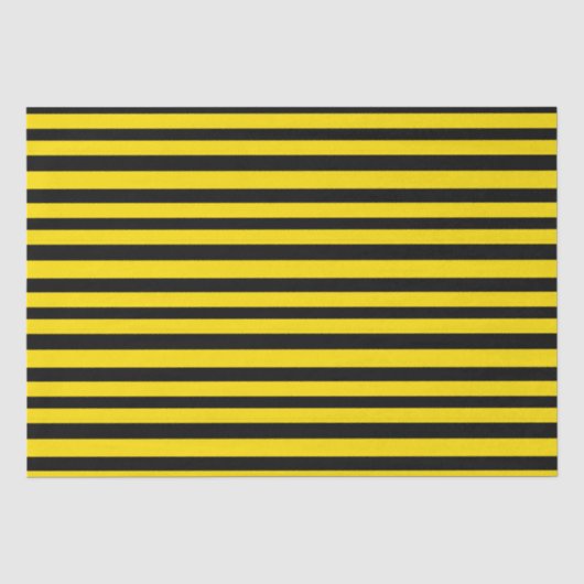 Golden Yellow en Black Stripes Tissuepapier (Voorkant)