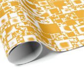 Golden Yellow en White Geometric Abstract Cadeaupapier (Rol Hoek)
