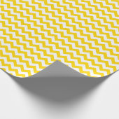 Golden Yellow en White Medium Chevron Cadeaupapier (Hoek)